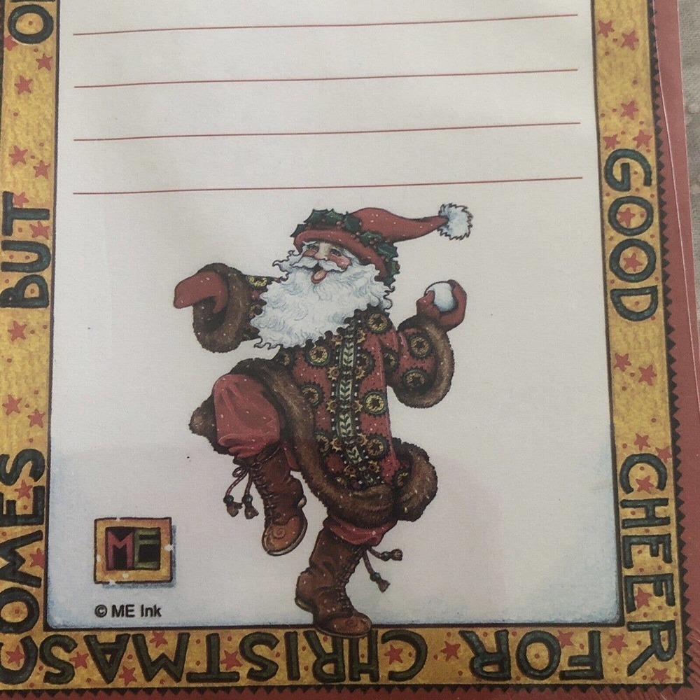 Mary Engelbreit Magnetic Cheer For Christmas Christmas List Pad Santa NEW Sealed - Picture 5 of 6